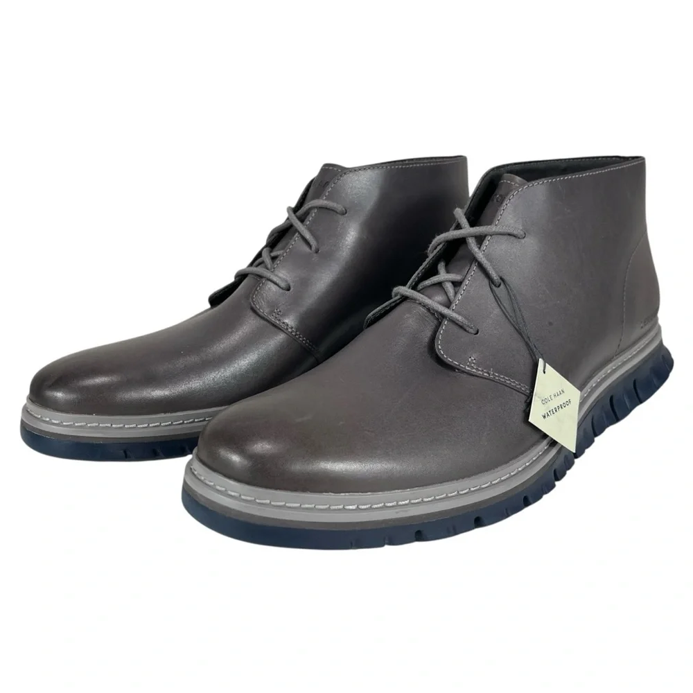 Cole Haan Zerogrand Waterproof Chukka Boots Gray Men’s‎ 10.5M New